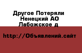 Другое Потеряли. Ненецкий АО,Лабожское д.